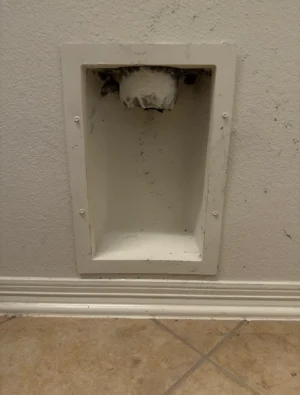 Clean dryer vent opening after lint removal by Air i Am Duct & Chimney Services Houston