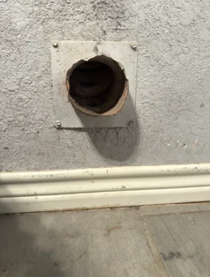 Clean dryer vent after lint removal service by Air i Am Duct & Chimney Services Houston