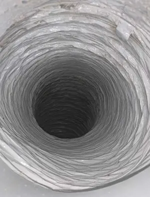 Clean dryer vent after lint removal service by Air i Am Duct & Chimney Services Houston